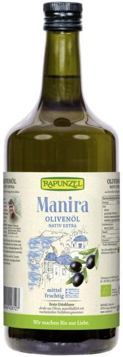 Rapunzel Olivenöl MANIRA Nativ Extra, 1 Ltr Flasch