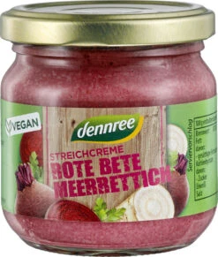 Dennree Streichcreme Rote Bete Meerrettich, 180 Gr