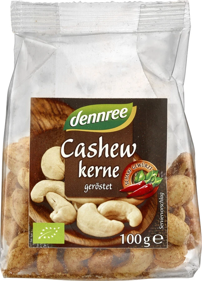 Dennree Cashewkerne, Geröstet & Scharf Gewürzt, 10 1 Dennree Cashewkerne, Geröstet & Scharf Gewürzt, 10