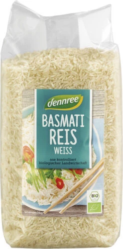 Dennree Basmati-Reis Weiß, Pakistan, 1 Kg Packung