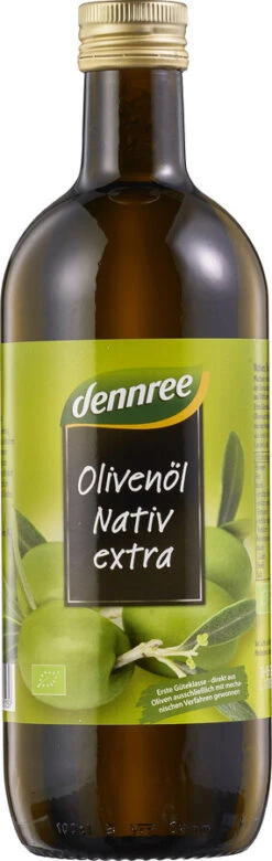 Dennree Olivenöl Nativ Extra, 1 Ltr Flasche