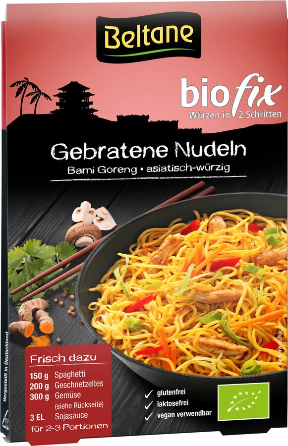 Beltane Biofix - Gebratene Nudeln, 16 Gr Beutel 1 Beltane Biofix - Gebratene Nudeln, 16 Gr Beutel