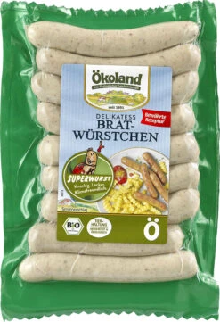 Ökoland Delikatess Bratwürstchen "Superwurst" , 180 G Packung