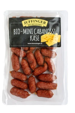 Juffinger Mini Cabanossi - Käse, 140 G Packung