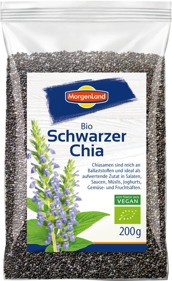 Morgenland Schwarzer Chia, 200 Gr Packung 1 Morgenland Schwarzer Chia, 200 Gr Packung