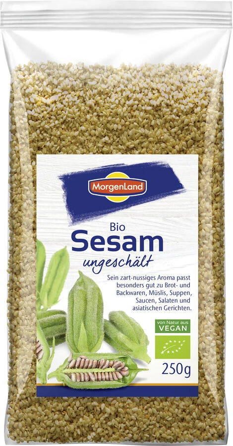Morgenland Sesam, Ungeschält, 250 Gr Packung 1 Morgenland Sesam, Ungeschält, 250 Gr Packung