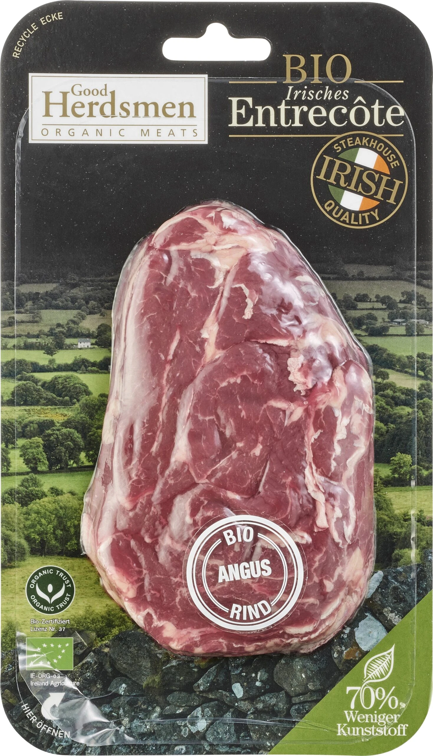Good Herdsmen Bio Irisches Angus Entrecote Steak, 200 Gr Packung 2 Good Herdsmen Bio Irisches Angus Entrecote Steak, 200 Gr Packung – Bild 2