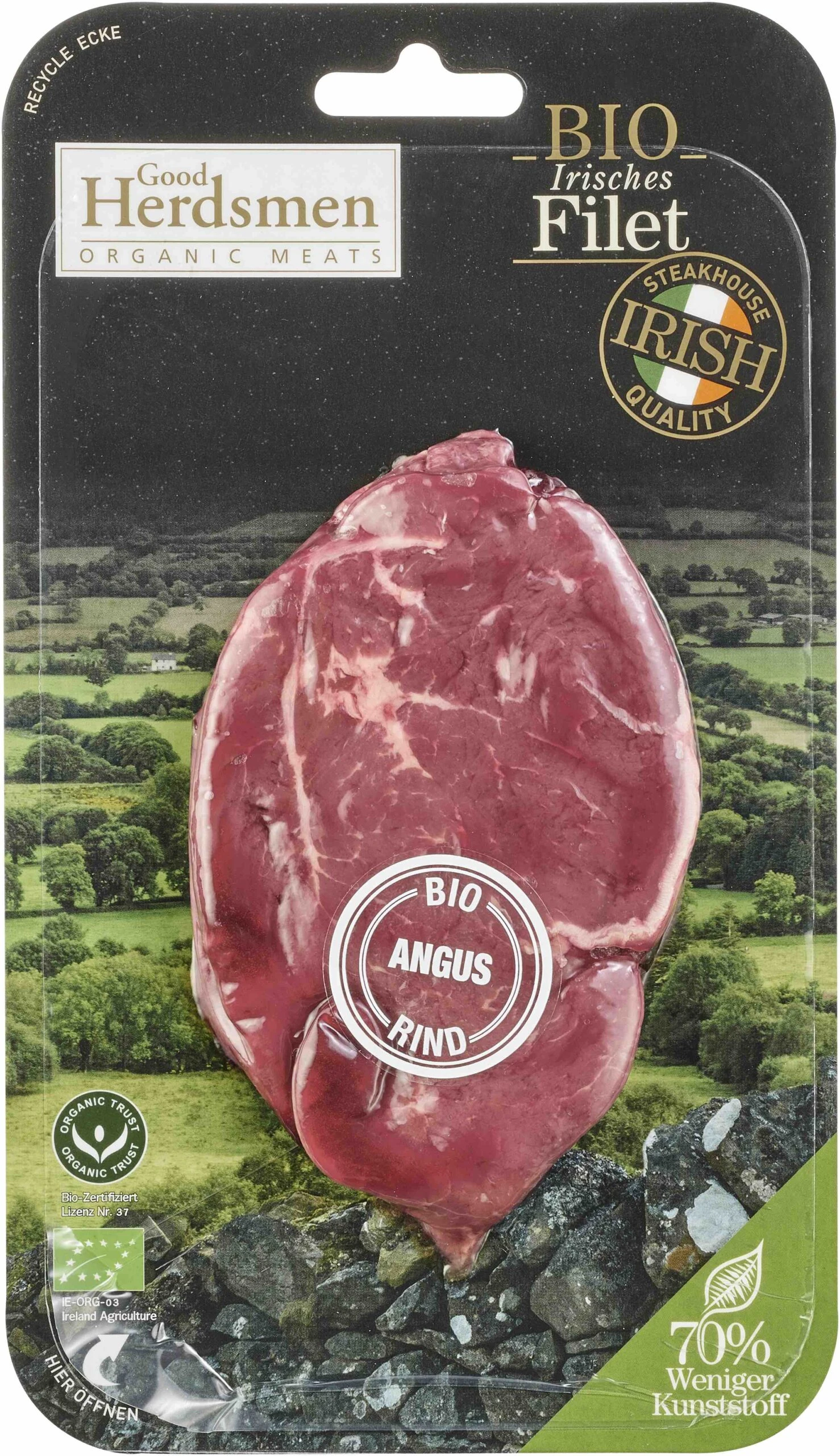 Good Herdsmen Bio Irisches Angus Filet Steak, 150 Gr Packung 2 Good Herdsmen Bio Irisches Angus Filet Steak, 150 Gr Packung – Bild 2