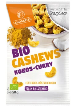Landgarten Cashews Kokos-Curry, 50 Gr Beutel