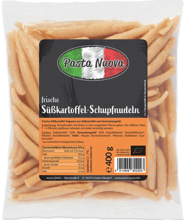 Pasta Nuova Frische Süßkartoffel-Schupfnudeln, 400 1 Pasta Nuova Frische Süßkartoffel-Schupfnudeln, 400