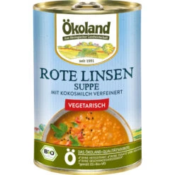 Ökoland Rote Linsensuppe, 400 Gr Dose Vegetarisch