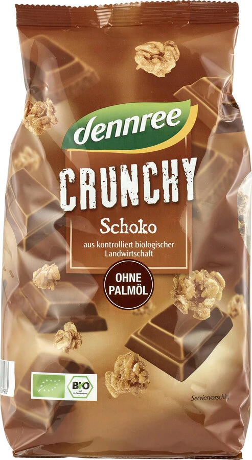 Dennree Schoko Crunchy, Ohne Palmöl 750 Gr Packung 1 Dennree Schoko Crunchy, Ohne Palmöl 750 Gr Packung