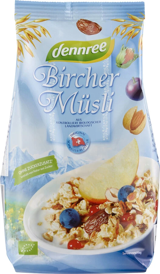 Dennree Bircher Müsli, 500 Gr Packung 1 Dennree Bircher Müsli, 500 Gr Packung