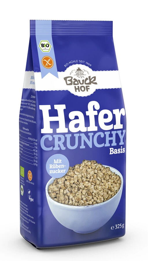 Bauckhof Hafer Crunchy Basis, 325 Gr Packung -glut 1 Bauckhof Hafer Crunchy Basis, 325 Gr Packung -glut