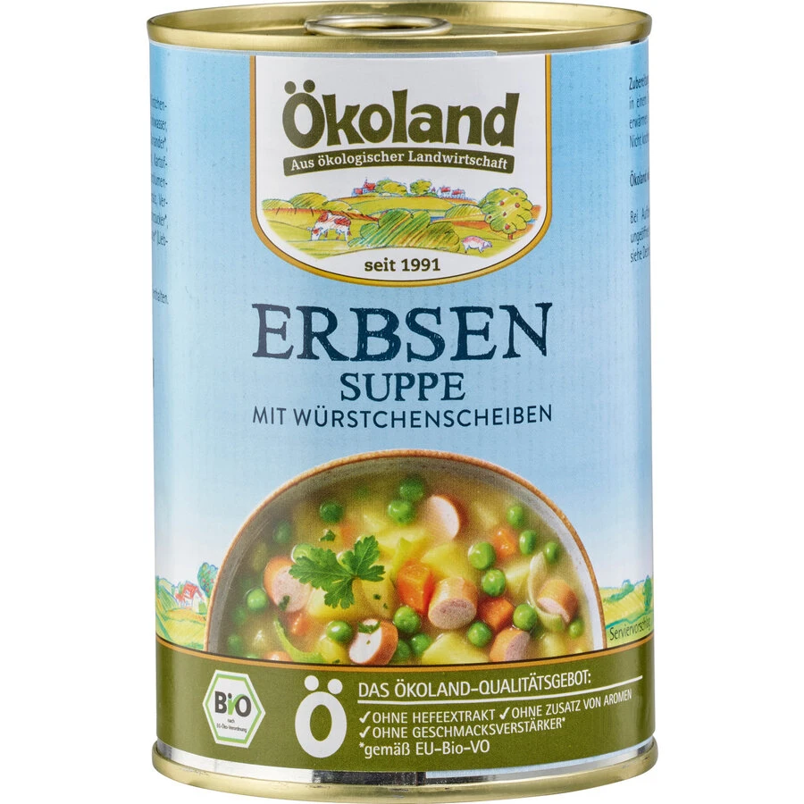 Ökoland Erbsentopf, 400 Gr Dose 1 Ökoland Erbsentopf, 400 Gr Dose