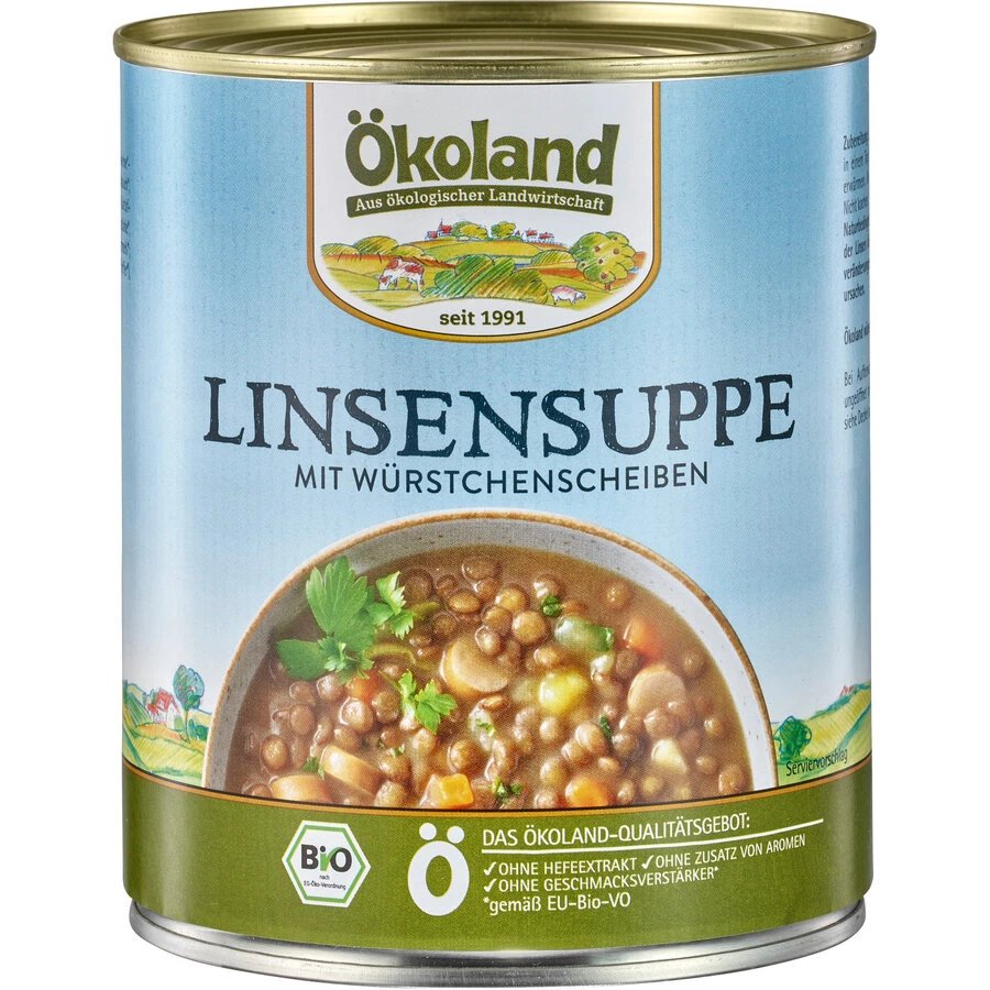 Ökoland Linsentopf, 800 Gr Dose 1 Ökoland Linsentopf, 800 Gr Dose