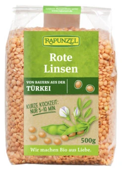 Rapunzel Rote Linsen, 500 Gr Packung