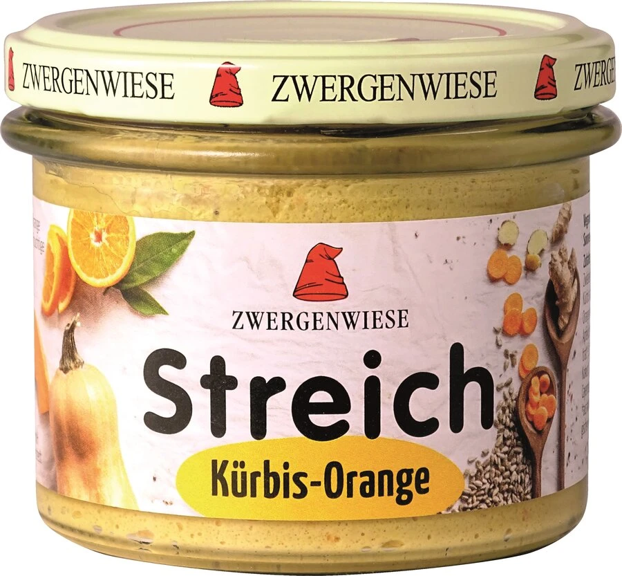 Zwergenwiese Kürbis Orange Streich, 180 Gr Glas 1 Zwergenwiese Kürbis Orange Streich, 180 Gr Glas