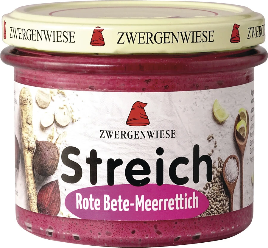Zwergenwiese Rote Bete-Meerrettich Streich, 180 Gr 1 Zwergenwiese Rote Bete-Meerrettich Streich, 180 Gr