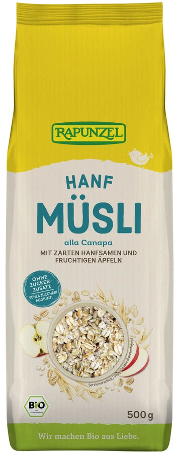 Rapunzel Hanf-Müsli, 500 Gr Packung 1 Rapunzel Hanf-Müsli, 500 Gr Packung