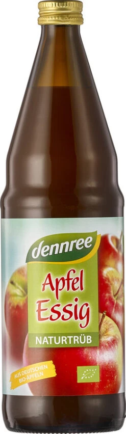 Dennree Apfelessig, Naturtrüb, 0,75 Ltr Flasche