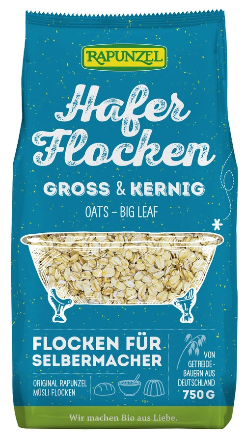 Rapunzel Haferflocken Großblatt, 750 Gr Packung 1 Rapunzel Haferflocken Großblatt, 750 Gr Packung