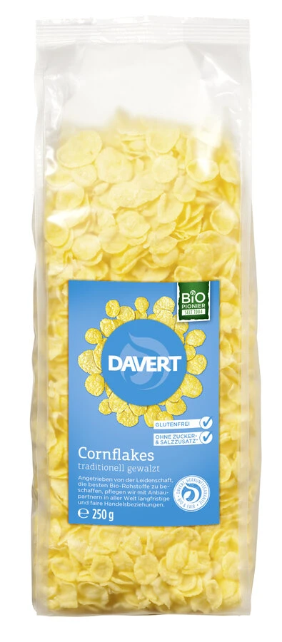 Davert Cornflakes Glutenfrei, 250 G Packung 1 Davert Cornflakes Glutenfrei, 250 G Packung