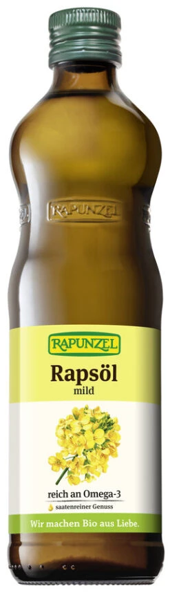 Rapunzel Rapsöl Mild, 0,5 Ltr Flasche