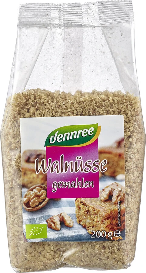 Dennree Walnusskerne, Gemahlen, 200 Gr Packung 1 Dennree Walnusskerne, Gemahlen, 200 Gr Packung