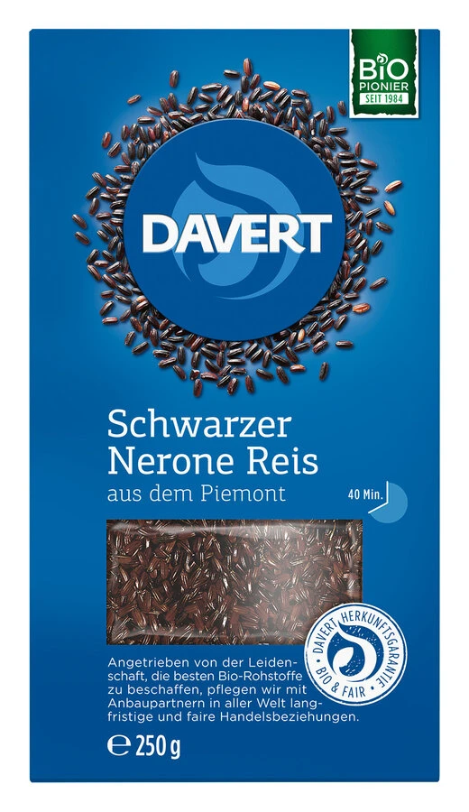 Davert Schwarzer Nerone Reis, 250 Gr Packung 1 Davert Schwarzer Nerone Reis, 250 Gr Packung
