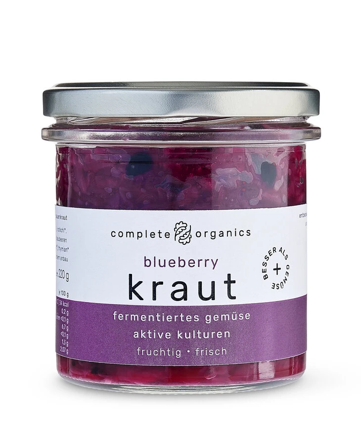 Completeorganics Blueberry Kraut, 240 G Glas 1 Completeorganics Blueberry Kraut, 240 G Glas