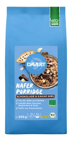 Davert Hafer Porridge Schokolade & Kakao Nibs, 455