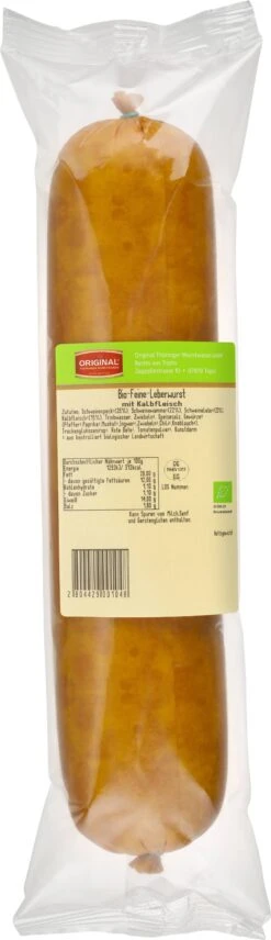 Original Thüringer Wurstwaren Bio Kalbfleischleberwurst, Ca. 0,8 Kg