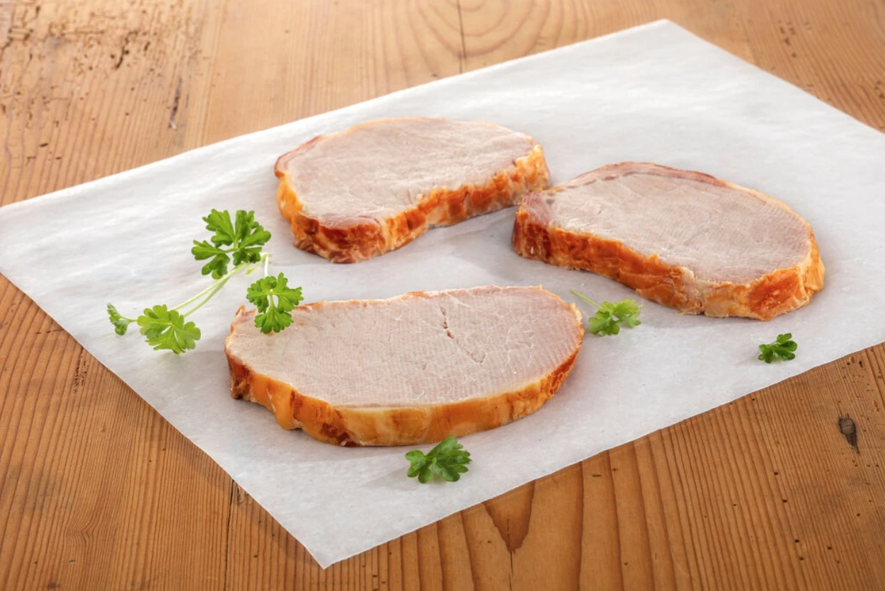 BioLust Bio Kasseler Minutensteaks, 3 Stück á Ca. 80 Gr, Ca. 240 Gr 1 BioLust Bio Kasseler Minutensteaks, 3 Stück á Ca. 80 Gr, Ca. 240 Gr