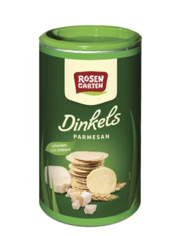 Rosengarten Dinkels Parmesan Cräcker, 100 G Dose
