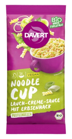 Davert Noodle-Cup Lauch-Creme-Sauce, 58 G Packung