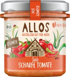 Allos Hof-Gemüse Susis Scharfe Tomate, 135 Gr Glas