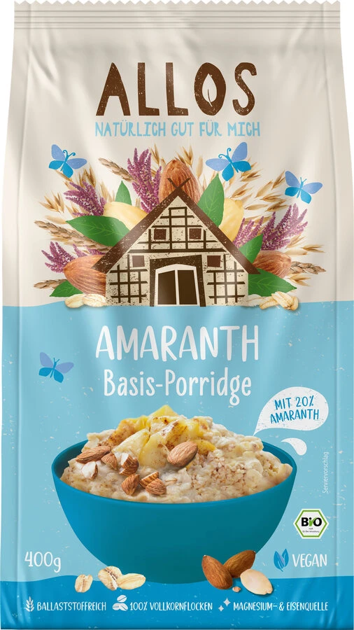 Allos Amaranth Basis Porridge, 400 G Packung 1 Allos Amaranth Basis Porridge, 400 G Packung