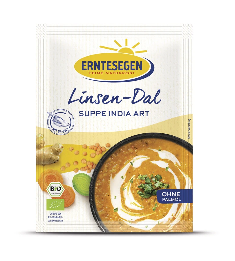 Erntesegen Linsen-Dal Suppe India, 65 G Beutel 1 Erntesegen Linsen-Dal Suppe India, 65 G Beutel