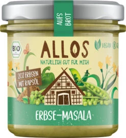 Allos Aufs Brot Erbse Masala, 140 Gr Glas
