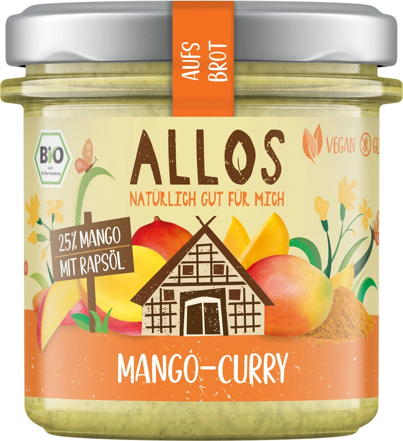 Allos Aufs Brot Mango Curry, 140 Gr Glas 1 Allos Aufs Brot Mango Curry, 140 Gr Glas