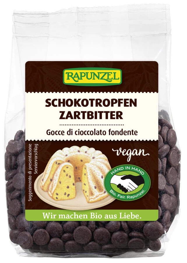 Rapunzel Schokotropfen Zartbitter HIH, 100 Gr Pack 1 Rapunzel Schokotropfen Zartbitter HIH, 100 Gr Pack