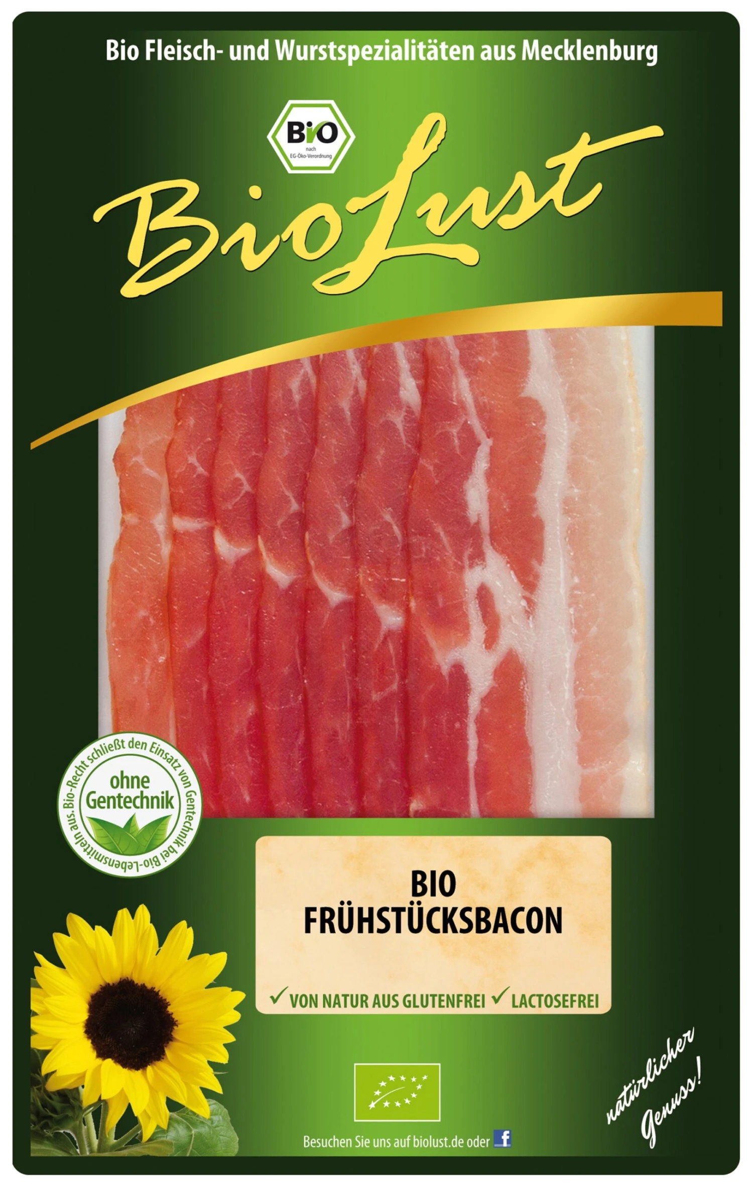 BioLust Bio Frühstücksbacon Geschnitten, 100 Gr 1 BioLust Bio Frühstücksbacon Geschnitten, 100 Gr