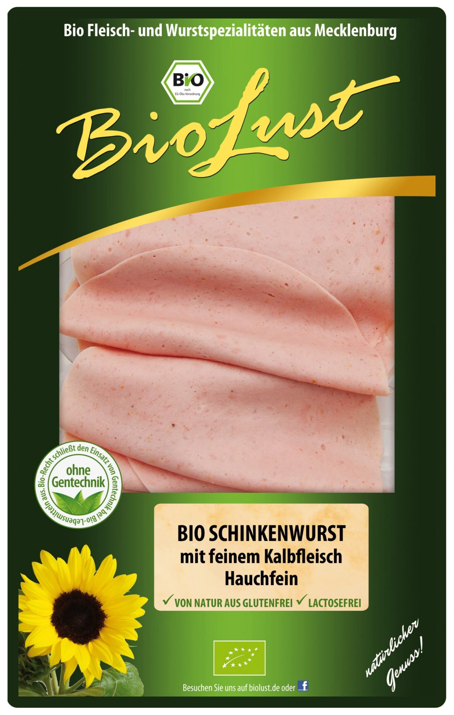 BioLust Bio Schinkenwurst Hauchfein, 80 Gr 1 BioLust Bio Schinkenwurst Hauchfein, 80 Gr