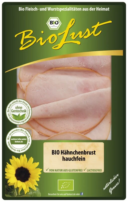 BioLust Bio Hähnchenbrust, Hauchfein, 80 Gr -Essen Verkäufe 2024 4015481008946