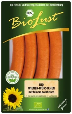 BioLust Bio Wiener Mit Kalbfleisch, 200 Gr Packung 4 Stück