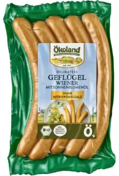 Ökoland Bio Geflügel-Wiener, 200 Gr Packung