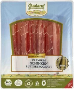 Ökoland Bio Premium Schinken Luftgetrocknet, 80 Gr Pac