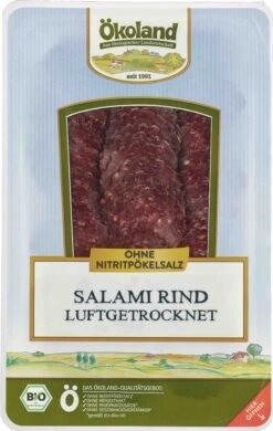 Ökoland Bio Salami Rind Luftgetrocknet, 80 Gr Packung