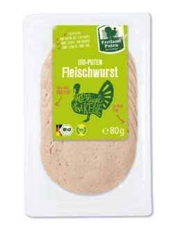 Freiland Puten Bio Puten - Fleischwurst, 80 Gr